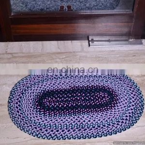 Reversiblr Door Mats Handmade Cotton Rug Braided Designer Embroidered Floor Mat thumbnail-1