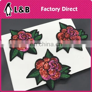 Sew on Badges Embroidery Sequin Flower Patch thumbnail-1