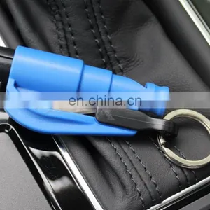 3 IN 1 Colors Keyring Whistle Seat Belt Cutter Emergency Hammer Car Window Breaker thumbnail-4