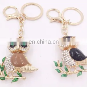 Cute Pearl Owl Keychain Purse Bag Pendant Charm Keyring Key Chain thumbnail-4