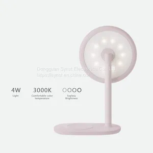 Wireless Fast Charger LED Makeup Mirror With Table Lamp thumbnail-4