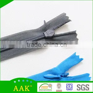 Apparel Zippers Korea for Clothing 3# Invisible Zippers With Water Drop Puller Quality Choice thumbnail-4