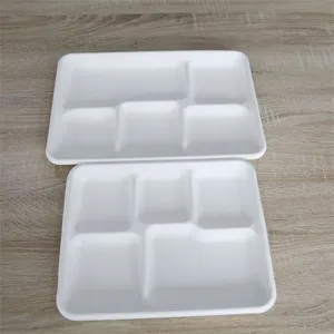 Organic Biodegradable 5 Compartment Food Tray thumbnail-1
