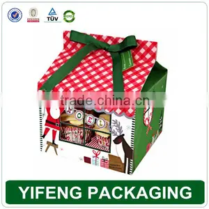 Red Fancy Color Paper Gift Box, Christmas Red Gift Box thumbnail-3