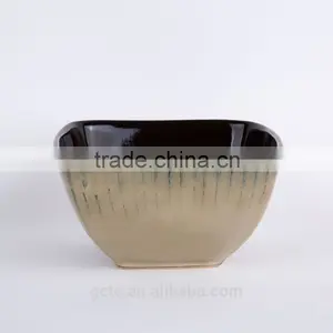16-piece Stoneware Square Dinnerware Set With Stripe Design thumbnail-3