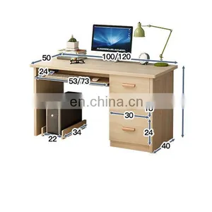 Student Study Office Desk Furniture Space Saving Wooden Desk Top Modern Cheap Home Executive Office Desk for Computer thumbnail-3