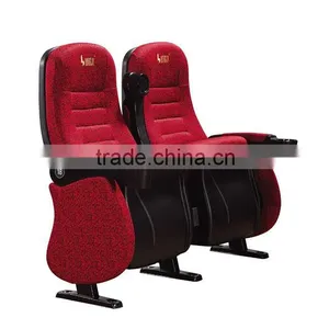 High Quality Theater Seating Cinema Seat Fabric Folding Chair With Cup Holder HJ95D-E thumbnail-3
