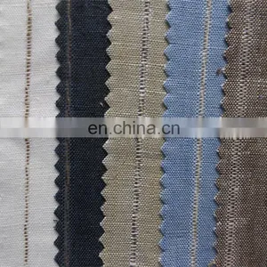 Men's and Women's Suits Ramie Cotton Shirt Trouser Suits Fabric Pure Linen Yarn-dyed Fabric thumbnail-1
