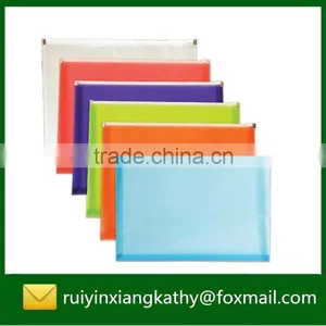 Colourful Plastic Zipper Document Bag thumbnail-2
