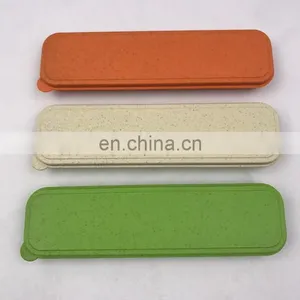 Eco-friendly Wheat Straw Material Portable Travel Plastic Cutlery Set thumbnail-4