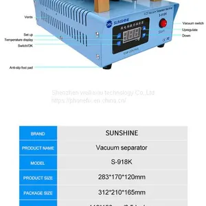 SUNSHINE S-918K Vacuum LCD Screen LCD Screen Separator Machine for Screen Removal thumbnail-2