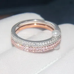 S925 Sterling Silver Ring With Double-layer Pearl Ring for Women thumbnail-2
