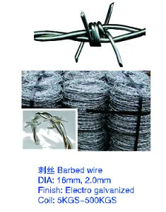 Electronic Galvanized Barbed Iron Wire thumbnail-1