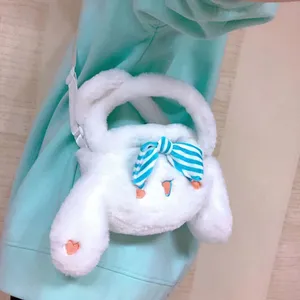 016Winter Plush Bag Student Shoulder Bag Children's Skew Straddle Bag Japanese Lolita Bag Cinnamon Dog Artificial Fur Cute Bag thumbnail-2