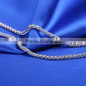 2015 Fashion Jewelry Rhodium Plated Brass Chain Twisted Necklace thumbnail-5