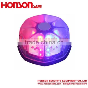 3W LED Circle Waterproof Warning Vehicle Beacons Light With Cigarette Plug HTL-318 thumbnail-3