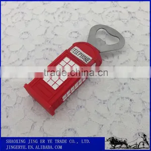 Resin Red Telephone Booth Design Bottle Opener thumbnail-5