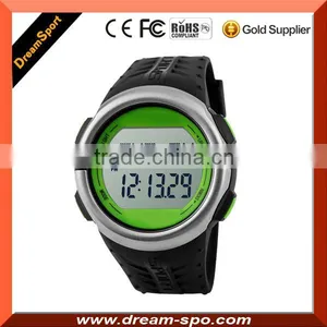 2015 Popular Pulse Rate Pedometer Watch With Heart Rate Watch With Pulse Alarm Clock Calorie Counter Watch thumbnail-1
