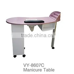 VY-8607C Beautiful Pink Nail Salon Equipment Nail Tables for Sale thumbnail-1
