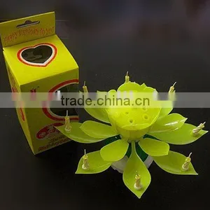 Lotus(flower) Birthday Music Candle thumbnail-1