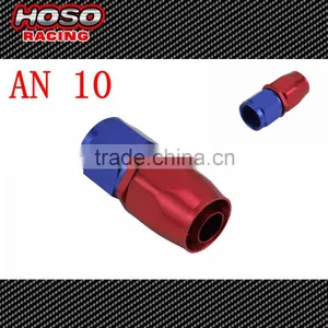 AN 10 Straight Aluminum Red and Blue Oil Cooler Hose Fitting thumbnail-1