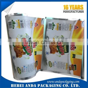 Eco-friendly Plastic Laminated Potato Chips Packaging Material/Snack Food Sachet Packaging Potato Chips Packaging Bag thumbnail-1