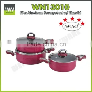 7 Pcs Marble Coating Cookware Set Black Forged Aluminum Stone-coated Cookware thumbnail-5