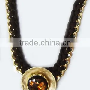 New Arriving Style Casting and Cotton Thread Fashion Jewelry Necklace thumbnail-1