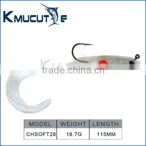 Soft Bait Lead Fish, Curl Tail Fishing Lure, Shiny Body Lead Bass Lure Chentilly CHSOFT28 Fishing Tackle Wholesaler thumbnail-2