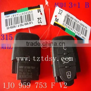 Tongda Key Remote 3+1Button Remote Key( 1JO 959 753F) V2 315MHZ for AU-di thumbnail-1