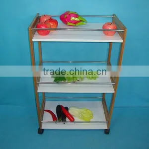 3-Tiers Kitchen Trolley With Wheels thumbnail-1