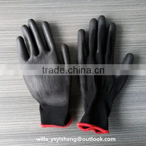 Wholesale Black pu Coated Nylon Work Glove From Linyi Factory thumbnail-1