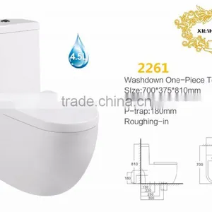 New-design Elongated High Efficiency Toilet /washdown One Piece Toilet,ceramic Wc,sanitary Wares,bathroom Accssories thumbnail-2