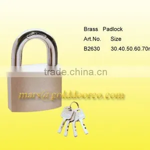 Brass Padlock With Sheet-Cylinder Keys thumbnail-1