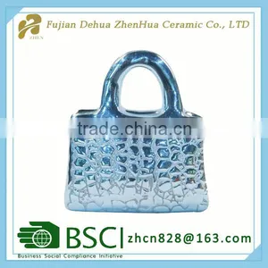 Electroplating Sliver Ceramic Handbag Money Bank thumbnail-4