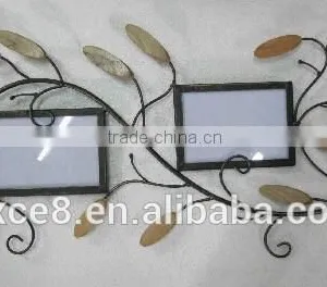Vintage Leaf Metal Wall Mirror for Home Decor thumbnail-1
