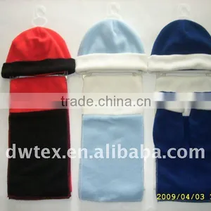 Polar Fleece Set of Hat Scarf and Gloves/mitten for Newborns thumbnail-1