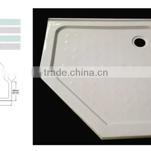 CUPC Acrylic Cheap Shower Tray,left and Right Center Drain Shower Base,tray thumbnail-3