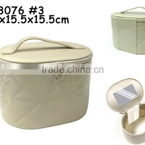 PU Leather With Mirror Handle Jewelry Box thumbnail-5