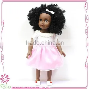 Vinyl Black Dolls 18 Inch Cartoon Design OEM African Dolls for Children thumbnail-3