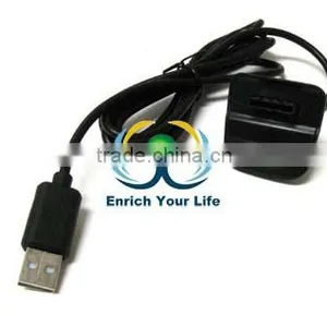 for XBOX 360 Slim - Black Official Charge Cable Adapter NEW (Bulk) USB Charging Cord thumbnail-1