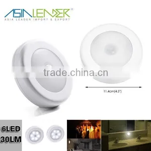 Battery Powered LED Motion Lights Stick-To-Anywhere For Stairways Bathroom Kitchen Nursery Hallway Motion Sensor Night Light thumbnail-1
