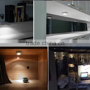 Battery Powered LED Motion Lights Stick-To-Anywhere For Stairways Bathroom Kitchen Nursery Hallway Motion Sensor Night Light thumbnail-4