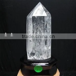 Natural Rock Clear Crystal Obelisk thumbnail-1