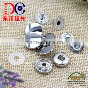 Wholesale Metal Button Hang Plating Silver/ Gold Spring Snap Button,Snap Fastener for Clothes thumbnail-4
