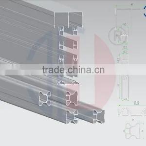 Custom Aluminium Profile Sliding Wardrobe Door System thumbnail-3