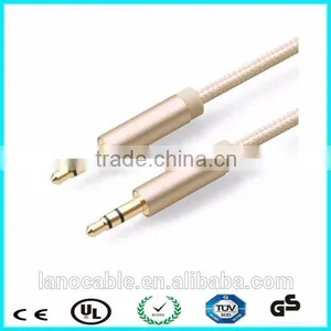 RoHS Comliant Gold 3.5mm Aux Jack Audio Stereo Cable thumbnail-1