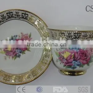 Bulk Tea Tea Coffee Bone China Cup and Saucer Sets thumbnail-1