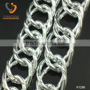 2.2-2.4mm Double Crossed Silver Color Chain 23.5*17.5mm thumbnail-1