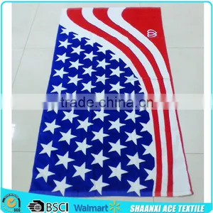 2015 Super Fashion Customized Star Printed Flag Beach Towel thumbnail-1